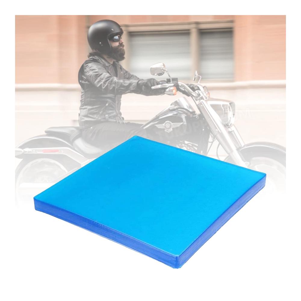 Motorrad Sitz Gel Pad 25x25x2 CM – Komfortables Gelkissen für Motorradsitz Stoßdämpfungsmatte Weiches Sitzpolster für DIY Motorrad Sitz Blau