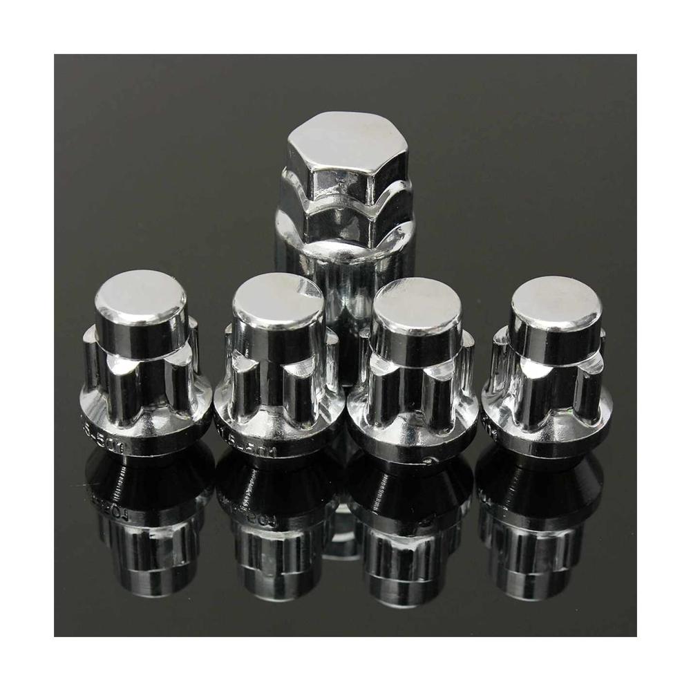 Radschraubenkappen M12x1.5mm 60° Kegel Legierung Diebstahlsicherung 4 Stück + 1 Schlüssel Radmuttern für Radbolzen Verriegelung