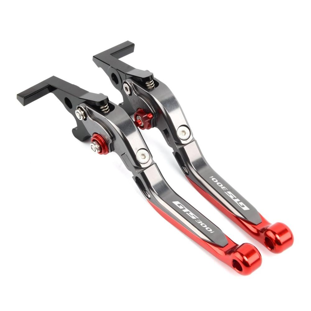 Motorrad Bremshebel Kupplungssatz Verstellbar Klappbar Ausziehbar Für SYM GTS 300i | Rote Hebel | Passend für alle Jahre | Ergonomisch Geformt | Hochwertiges Aluminium | Verbesserte Kontrolle