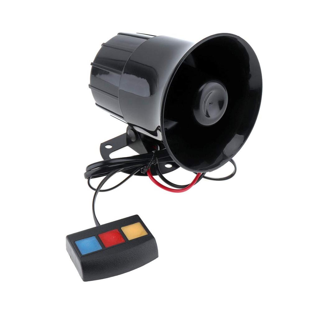 12V 20W Auto-Motorrad Sirene Signalhorn Lautsprecher 3-Ton Polizei Alarmhorn für Auto Motorrad Krankenwagen Lautes Alarmsystem Hochwertiges Horn