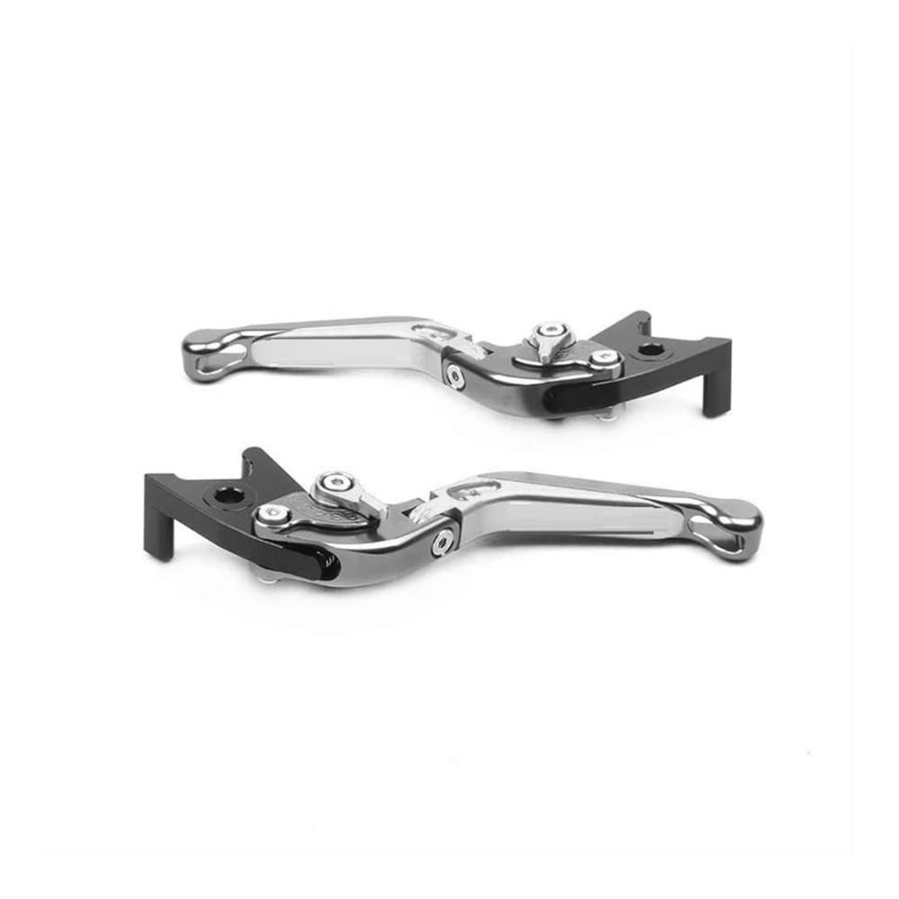 Einstellbare Kupplungs- & Bremshebelsets für Benelli BJ 500/300/302 BN 600I BN302 300 899 600 BJ600 2018 – Klappbare Ausziehbare Brems- & Kupplungshebel (Silber)