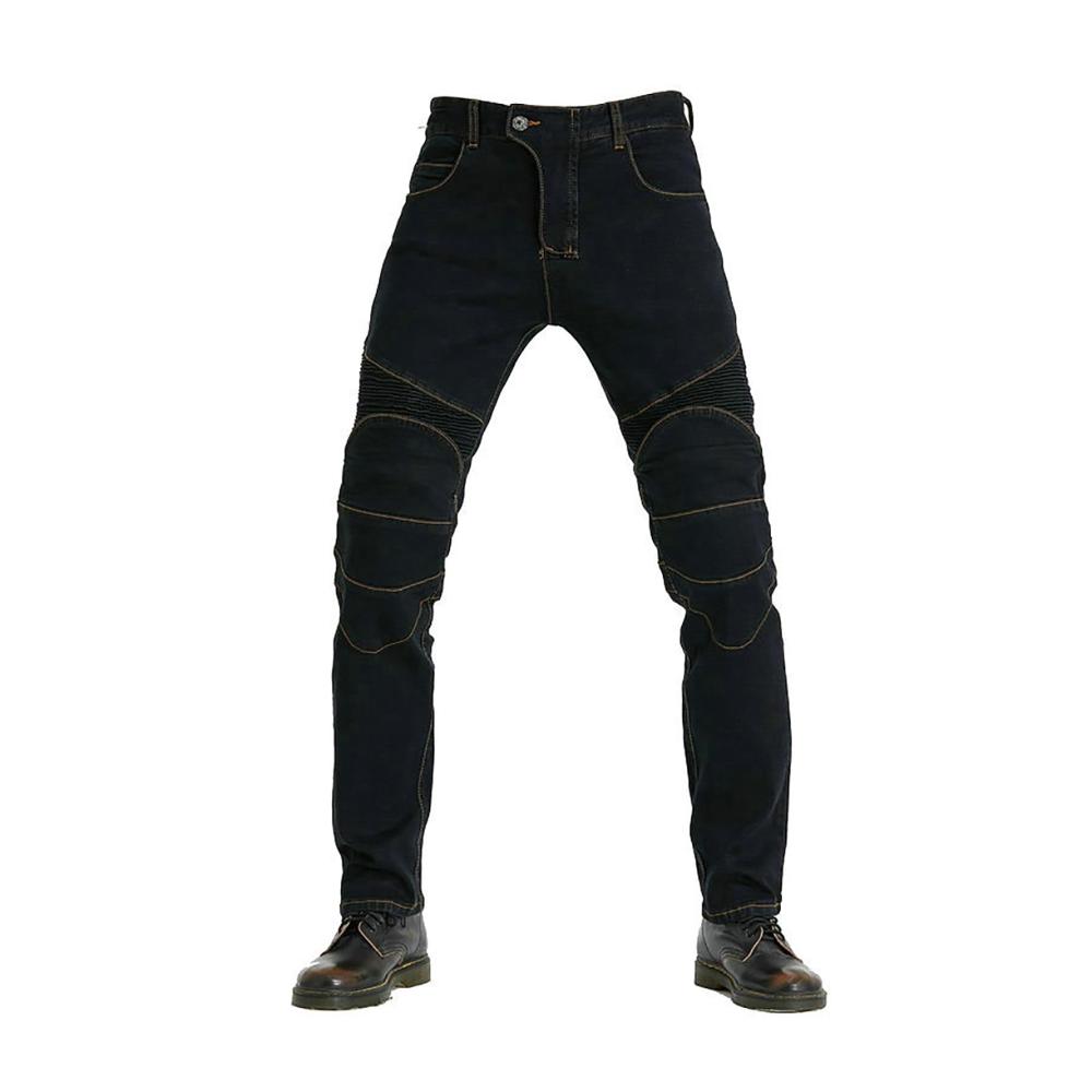 Sturzfeste Motorrad-Jeanshose für Herren und Damen – Gerades Bein 4 Arten Schutzausrüstung Ideal für Motorradrennfahrer Strapazierfähig und Komfortabel
