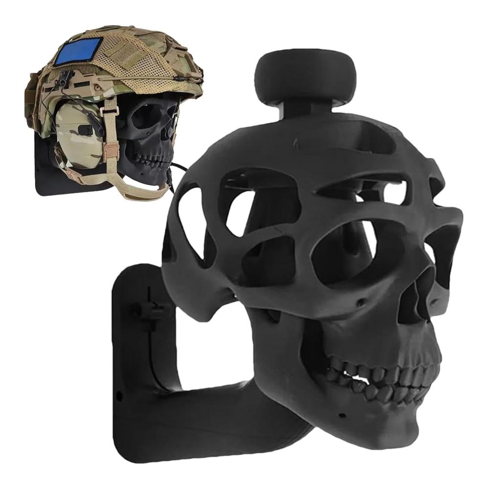 3D Skull Helm Display Halterung für Motorräder – Multifunktionale Wandhalterung & Ausstellungsstand für Halbhelme Schädel-Design ideal für Hüte