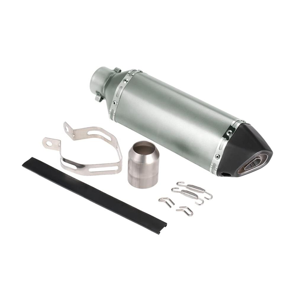 Motorrad Endschalldämpfer Universal 38-51mm Kleiner Sechskant-Fase Modifiziert inkl. Montagezubehör für Motorräder & ATVs