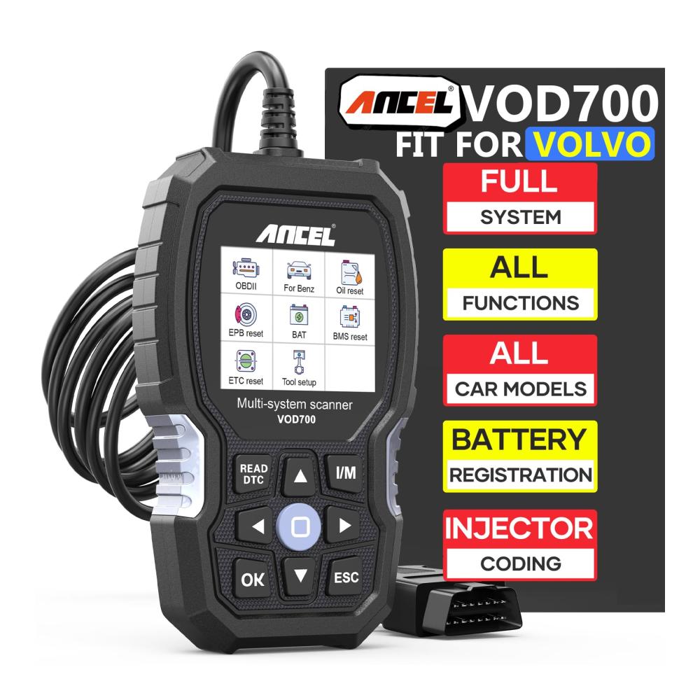 VOD700 OBD-II Diagnosewerkzeug für VOLVO Fahrzeuge – Vollständige Systemdiagnose Fehlercodes Auslesen & Löschen Öl-EPB-ABS-SRS-SAS-TPMS-Reset