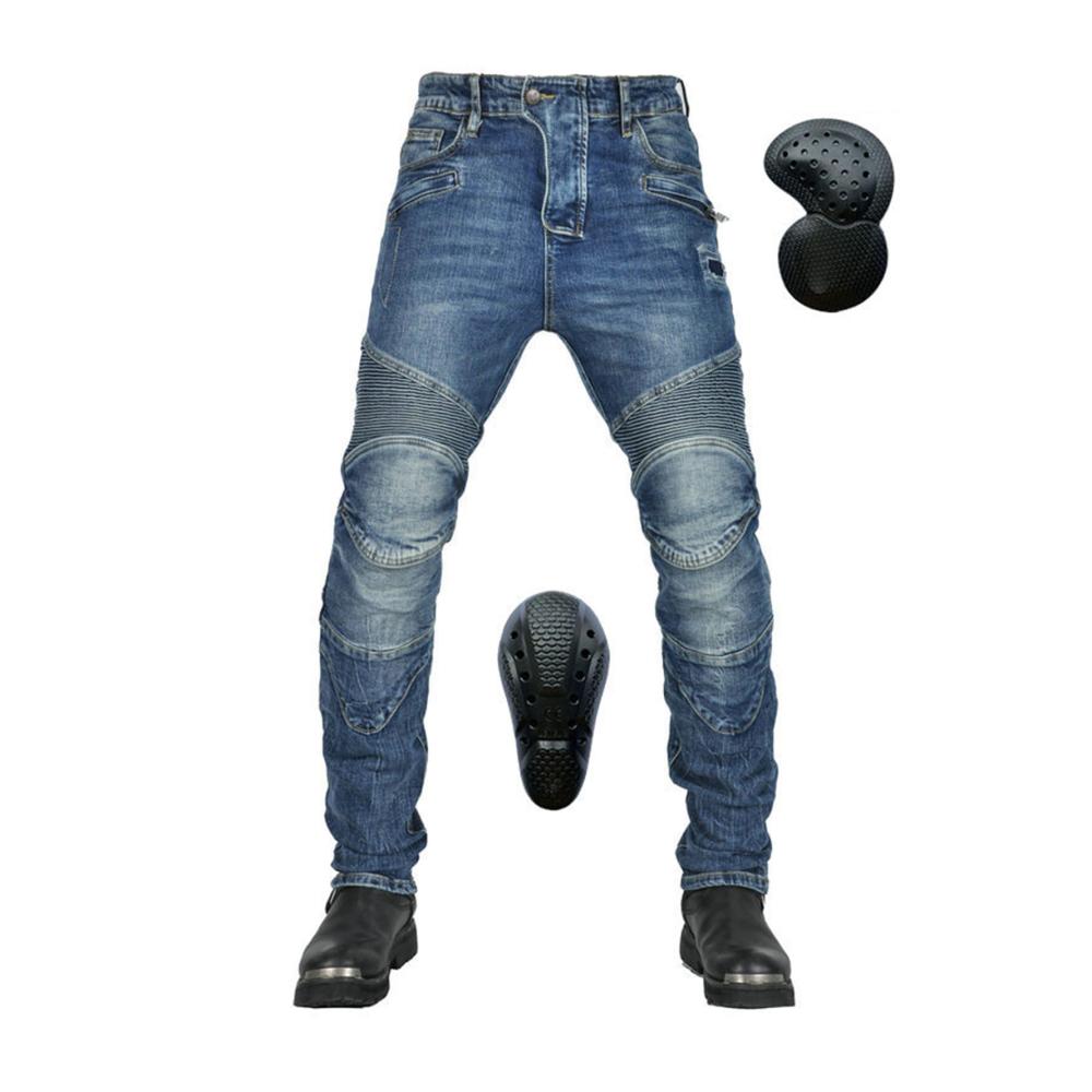 Frauen Motorrad Reithosen Retro Verstärkt Motocross Racing Jeans Anti-Burning Hochwertige Schutz-Hosen für Lokomotive Motorsport & Motorradfahren