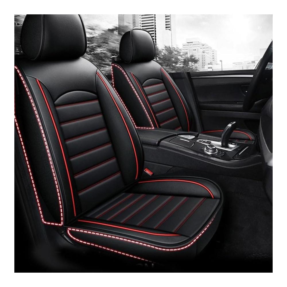 Auto Sitzbezüge Set für BMW E60 520i 520d 525i 530i 530d 530xd 530xi 2000-2023 Schonbezüge Full Set Komfortables Innenraum Zubehör B/Schwarz und Rot