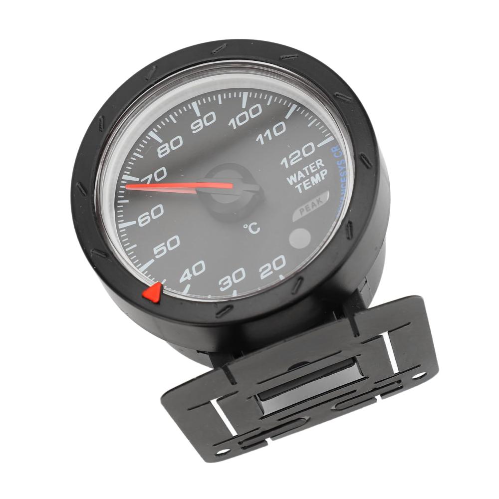 Elektroinstallation Wassertemperaturanzeige 60 mm für Autos - Rotes Weißes Licht Aluminium Kunststoff 20–120 °C Messgerät 1/8 Zoll Anschluss