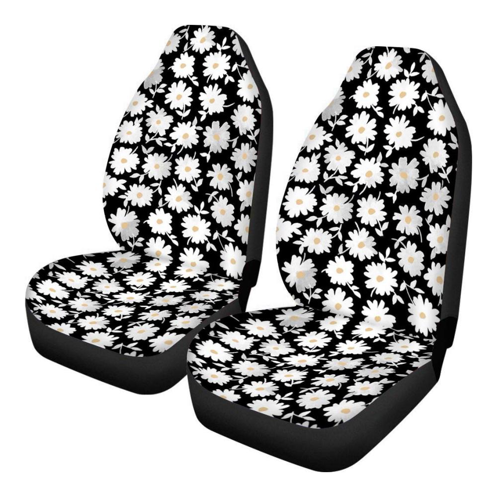 2er Set Sitzbezüge Blumenmuster 52x138 cm – Klassische Schonbezüge für Autos Wohnmobile einfach zu montieren Schutzauflage für Autositz Innenraum Zubehör