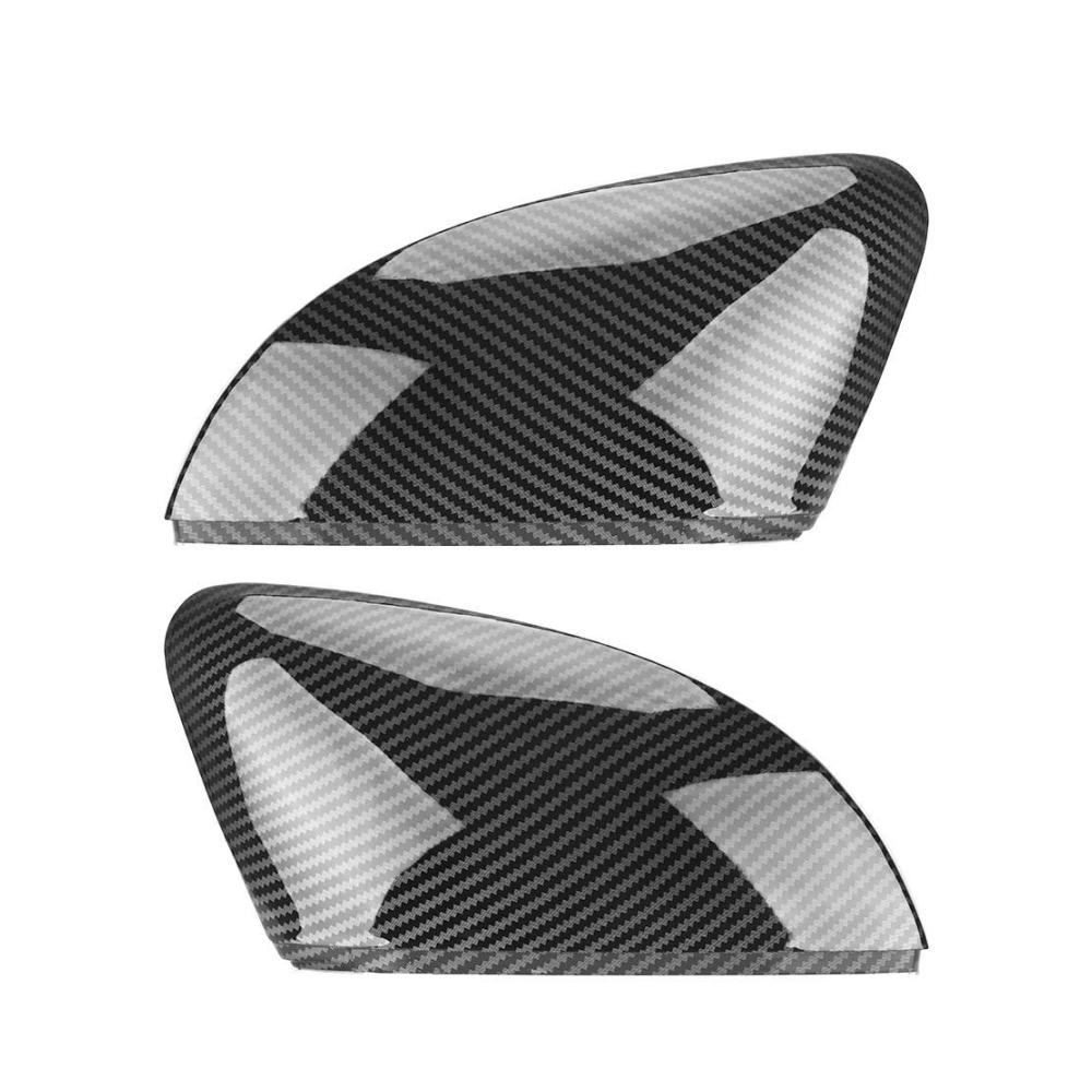 Rückspiegelabdeckungen 2 Stück für VW Polo 6R 6C 2014-2017 Carbon-Effekt Ersatz-Kappen für Seitenflügel Spiegel Volkswagen Rückspiegelkappen