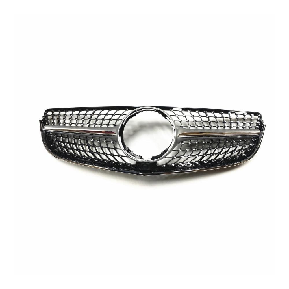 Front- & Kühlergrille für Mercedes Benz E Coupe C207 A207 W207 2014-2017 Oberer Kühlergrill Stoßstange Haube Silber Auto-Zubehör Mittelgitter