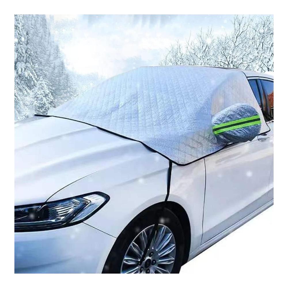 Eisschutzfolien für Autos – Winter Abdeckplane 230 x 145 cm wind- und staubdicht schützt Frontscheiben und Autoscheiben vor Frost und Schnee – Universell passend für die meisten Fahrzeuge