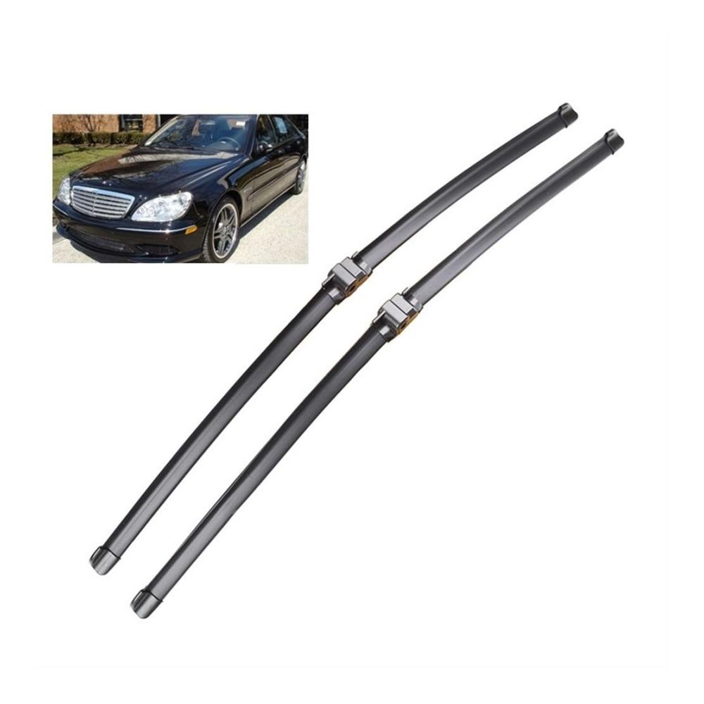 Scheibenwischer Set für Mercedes Benz S-Klasse W220 98–05 LHD/RHD Frontscheibenwischerblätter Allwetter-Wischerblatt Windschutzscheibe Fenster 2626