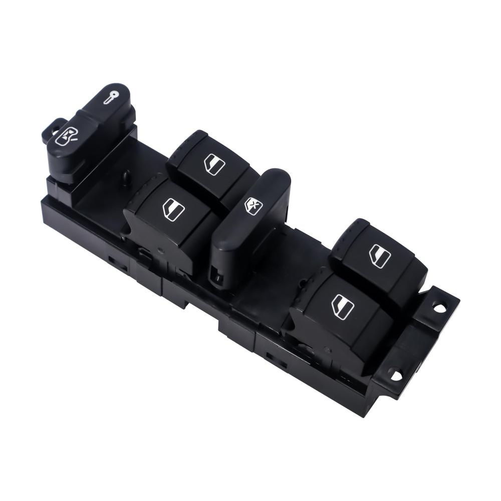 Druckschalter für elektrische Fensterheber 1J4959857B 1J4959857D kompatibel mit VW Bora Golf IV Passat B5 Seat Leon Toledo Fensterheberschalter