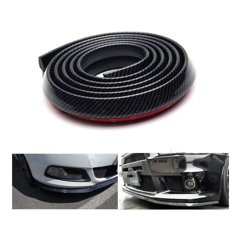 Stoßstangenschutz Selbstklebend 2.5M Universal Frontspoilerlippe aus Kohlefaser – Tuning Schutz für Auto PKW Kfz Hochwertiger Frontspoiler Protector