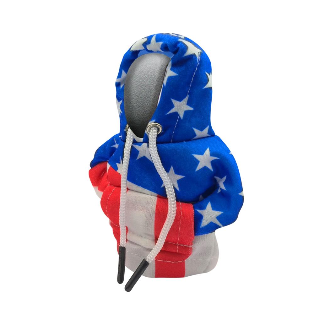 Schaltknauf-Pullover Zieh die Kapuze an und schalte einen Gang zurück - Niedliches Auto-Motiv Blau mit Flagge Ideales Geschenk für Auto-Liebhaber