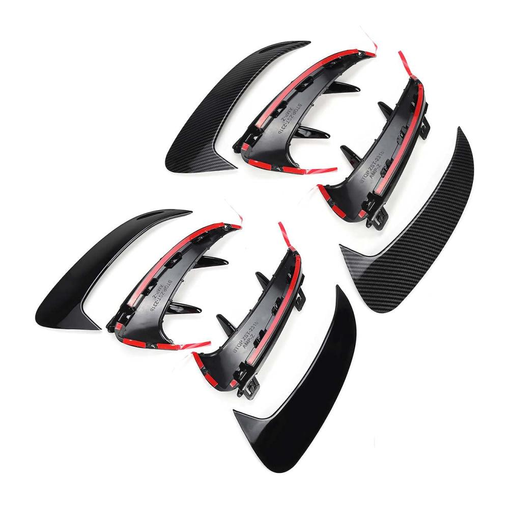 HINTERER STOßFÄNGER TRIM Lip Splitter Fender für Mercedes A-Klasse W177 AMG A180 A200 A220 A250 A35 2019 2020 Gloss Black Spoiler-Seite-Fender