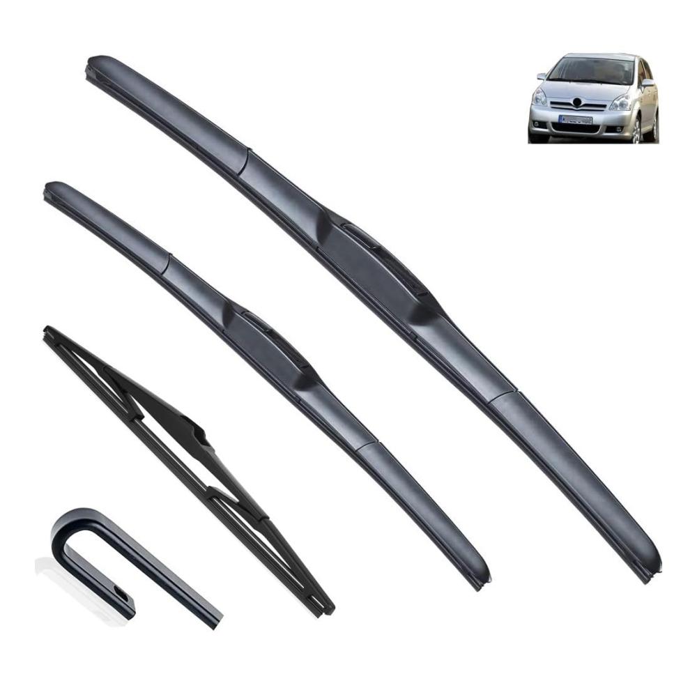 Ersatzwischblätter für Toyota Corolla Verso AR10 (2004–2009) – Scheibenwischer Set für vordere & hintere Windschutzscheibe 26 Zoll & 16 Zoll Autozubehör
