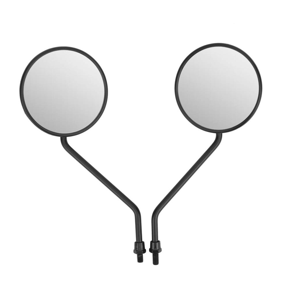 Motorrad Seitenspiegel 2-TLG 8 mm Rückspiegel Universal Retro Rund für Motorräder und Elektroroller Verstellbare Seitenspiegel für optimale Sicht