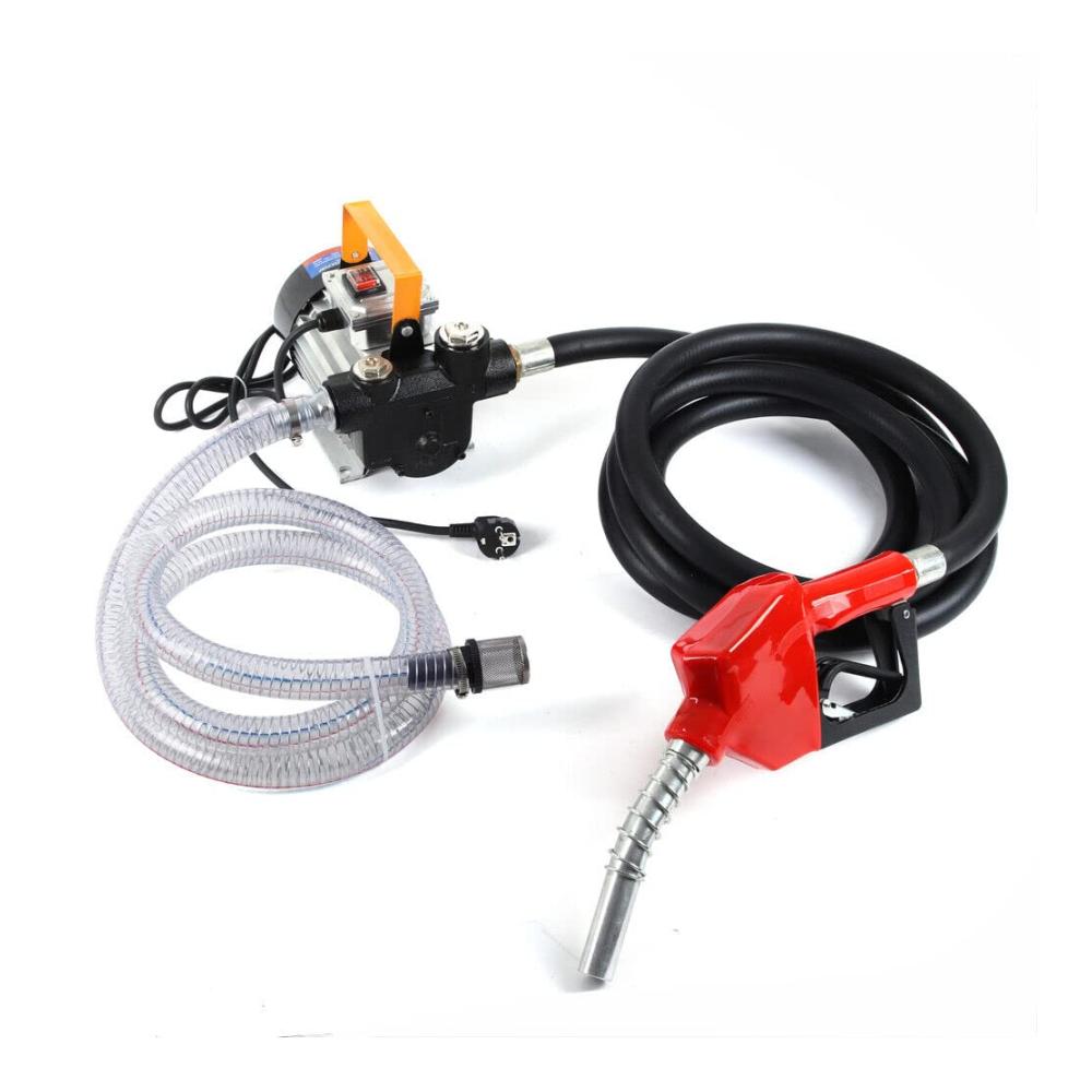 Selbstansaugende Bio-Dieselpumpe 230V/550W 60l/min - Automatische Pistole Heizölpumpe für Fahrzeuge & Baumaschinen wie Bagger - Hochleistungs-Kraftstoffpumpe