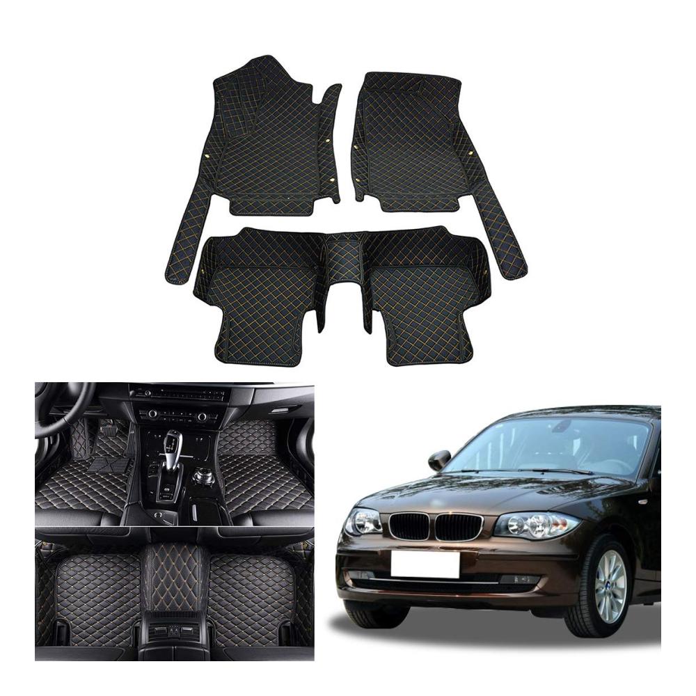 Antirutschmatten Auto für BMW 1er E81 E87 F20 F21 E88 E82 2007-2011 3D Allwetter XPE Leder Fußmatte vorn und hinten All-Inclusive-Stil