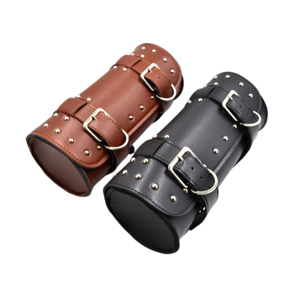 Motorradtasche aus Leder Reittasche für Motorrad Satteltaschen Set mit Kopf- und Schwanzkit braun Größe 302 x 134 mm strapazierfähig und stilvoll