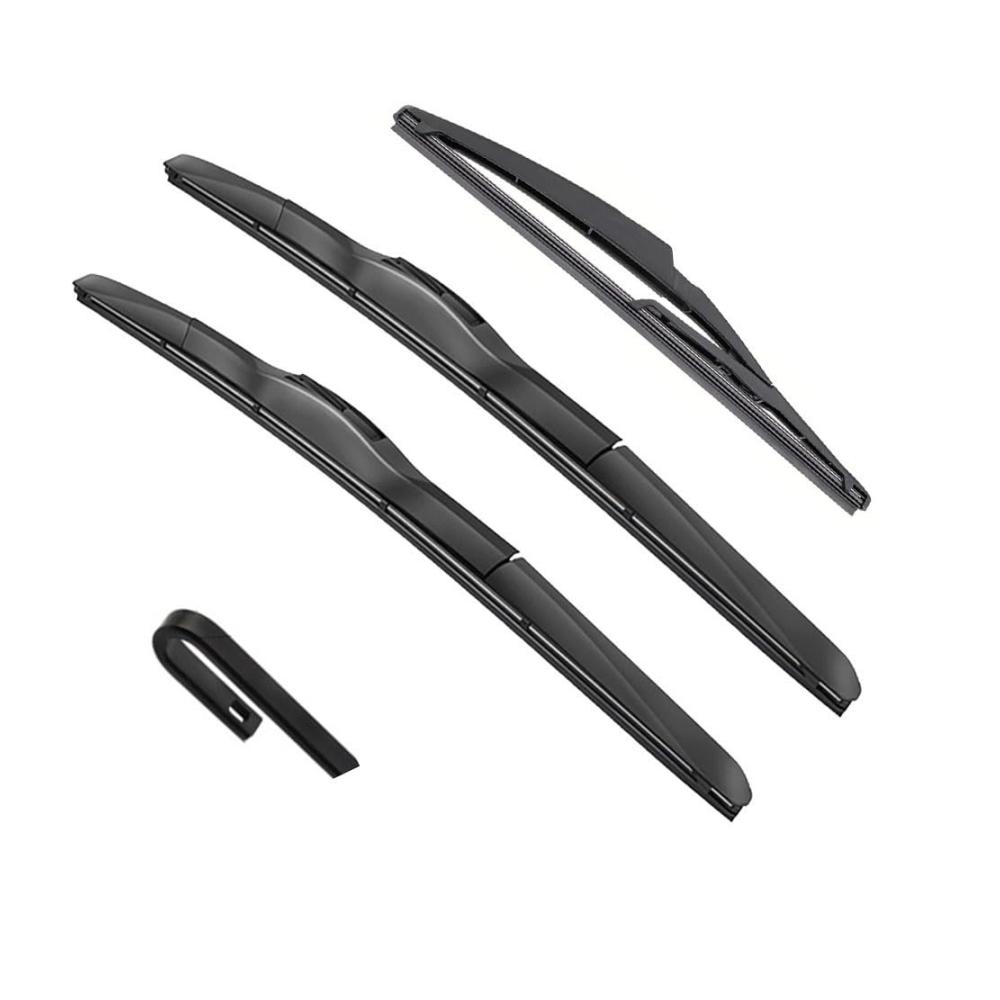 Scheibenwischer Wischerblatt-Set für Subaru Legacy MK5 2009–2014 vorne & hinten kompatibel mit BM BR Liberty B4 Touring Wagon Allwetter-Wischer für Windschutzscheibe