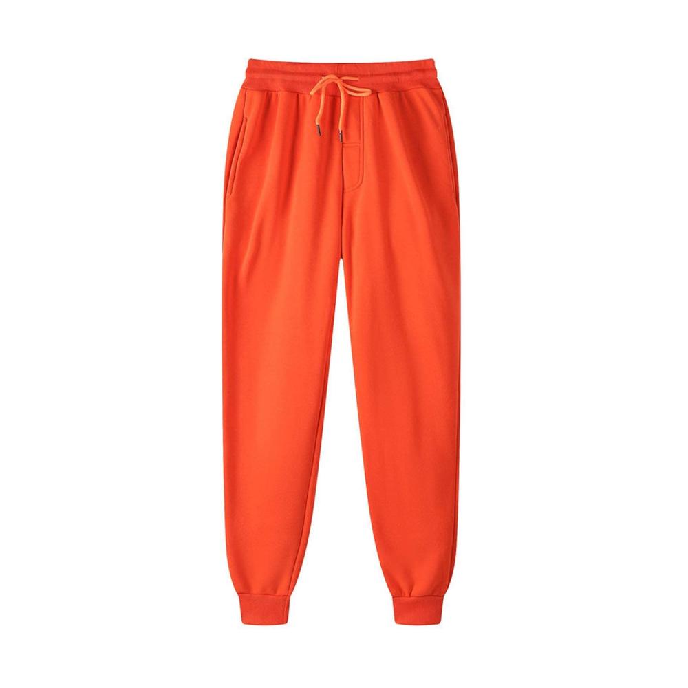 Jogginghose Herren mit Elastischer Taille & Kordelzug Taschen Große Größen S-3XL Weiß Beige Orange Bequeme Hosen für Freizeit & Sport