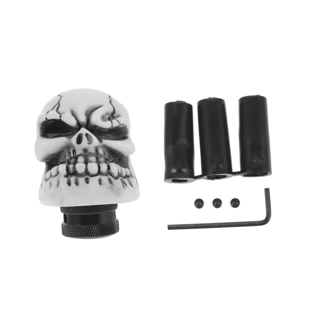 2er Set Hebelgriffkopf für Auto – Kompatibler Shifter Knob Ersatzteile & Deko für Gangschaltung Weiß Harz Ideal für Rennautos und Innenausstattung