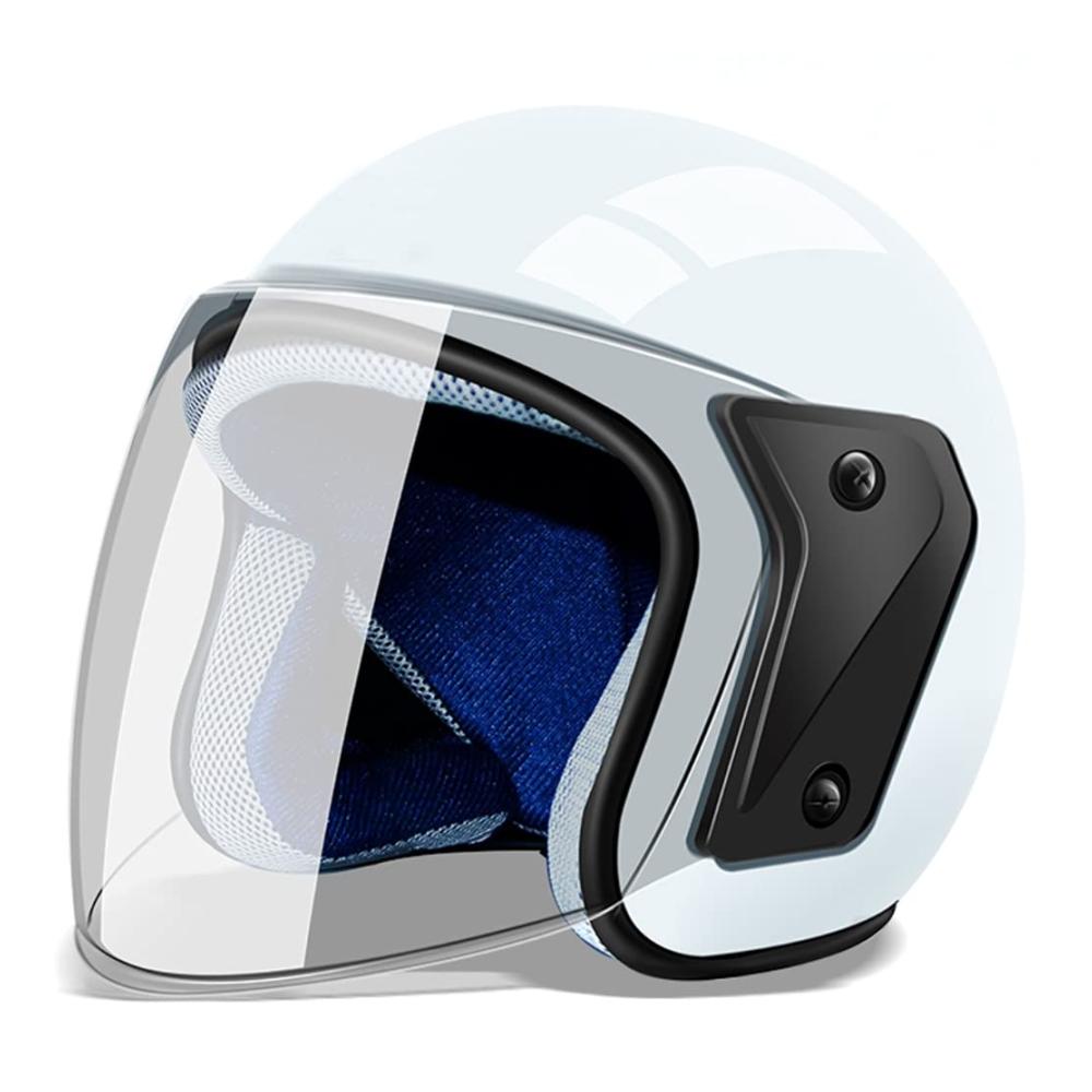 Jethelm Herren Retro 3/4 Motorradhelm mit Brille für Erwachsene – Kollisionstest bestanden Verkehrssicherheit gewährleistet Größen 50-64 cm