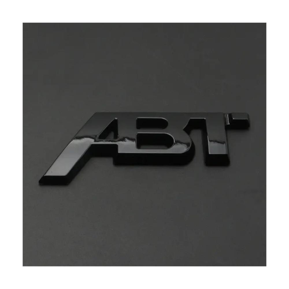 3D Metall Autoaufkleber ABT-Logo Emblem für Golf RS3 S3 S5 Q5 Q8 A4 B8 A3 8V Glossy Black kleiner 80mm für Kofferraum & Grill hochwertige Auto-Embleme