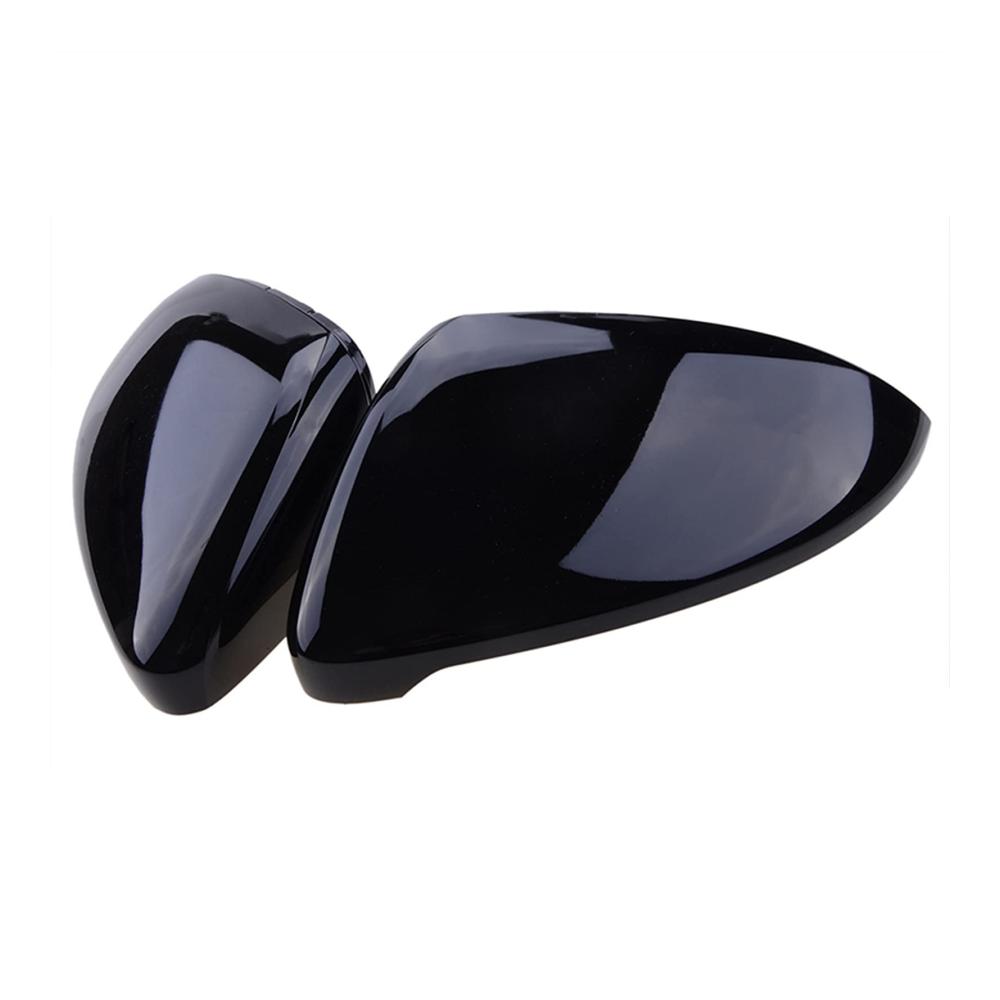 Spiegelabdeckungen für VW Golf 7 GTI MK7 2014-2018 Glossy Black Rückspiegelkappen Ersatz Flügelseitenspiegelabdeckung Autozubehör (Paar)