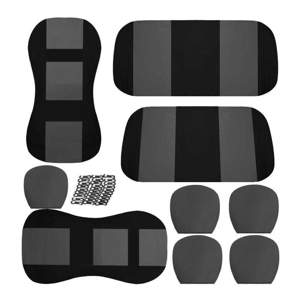 Autositzbezüge 4/9 Teile Set - Universal Auto Sitzbezug für Innenzubehör Stoff-Schutzbezüge für 5-Sitzer Rot - Ideal für Autositzschutz und Komfort