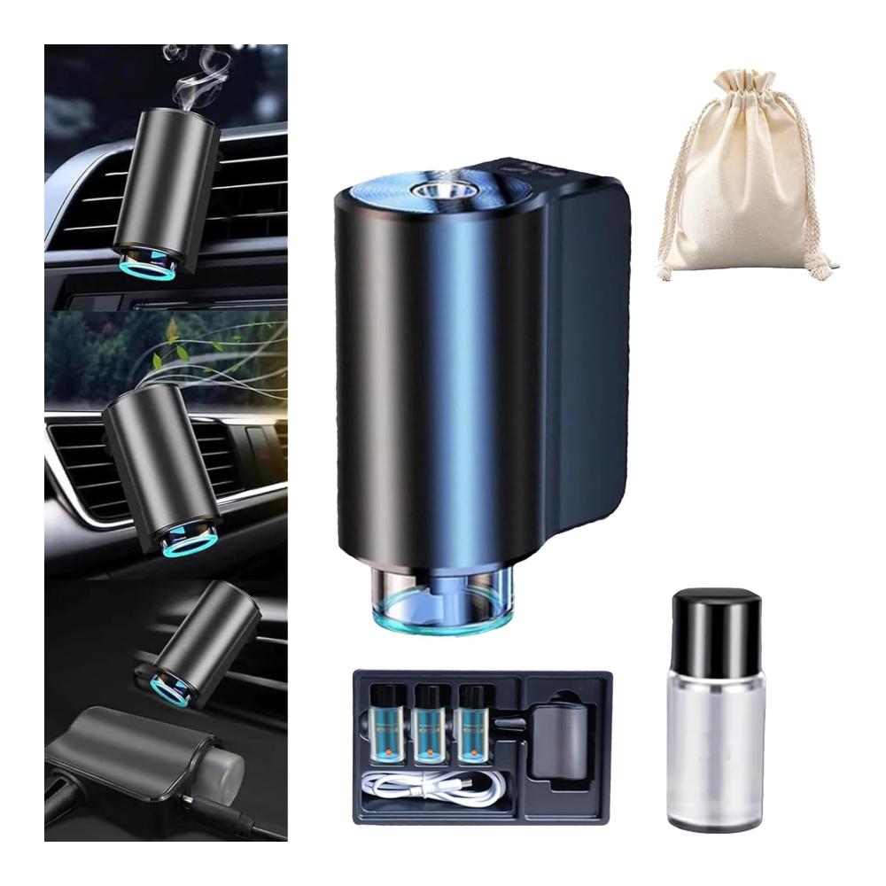Lufterfrischer für Auto Zuhause & Büro – Smart Air Freshener Diffuser mit 3 einstellbaren Intensitäten inkl. Duftöl für Schlafzimmer & Auto