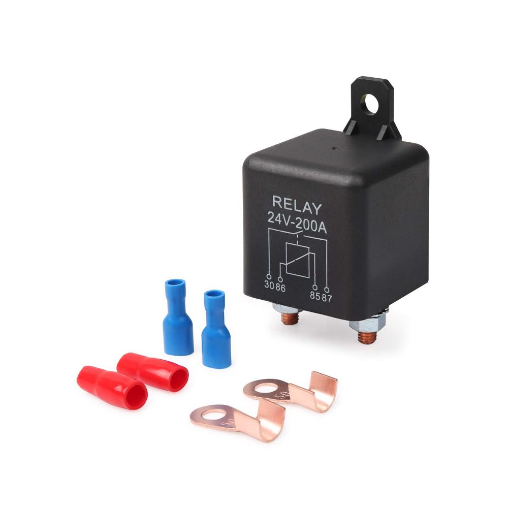 Ehdis Relais Batterie Trennrelais 24V 200A Spitzenlast für Auto LKW PKW Wohnwagen Boots Heavy Duty Split Lade ZL180 Batterietrennrelais