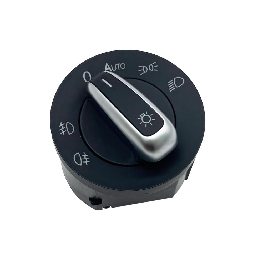 Druckschalter für Auto-Scheinwerfer und Nebelscheinwerfer kompatibel mit VW Passat B6 B7 Golf Jetta MK5 MK6 Tiguan und Seat - 5.941431B Autozubehör