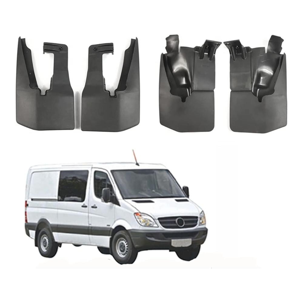 4er Set Schmutzfänger für Sprinter W906 & Crafter 2006-2017 – Kratzfeste Auto-Schmutzfänger Spritzschutz & Staubdicht für Vorder- und Hinterachse