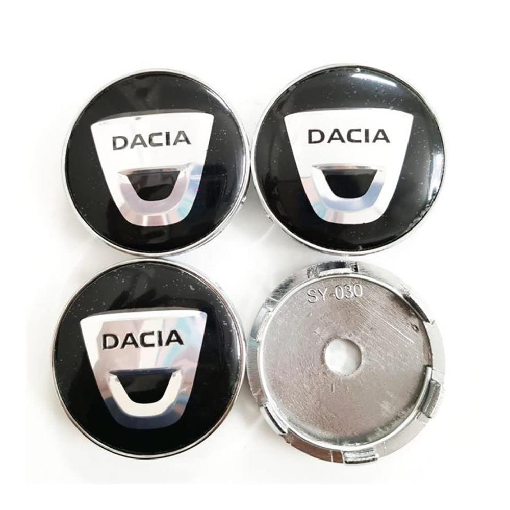 4 Stück Radnabenkappen 60mm für Dacia Duster Logan Sandero Lodgy - Felgendeckel Nabendeckel Felgenkappen Radnabenabdeckung Wheel Caps