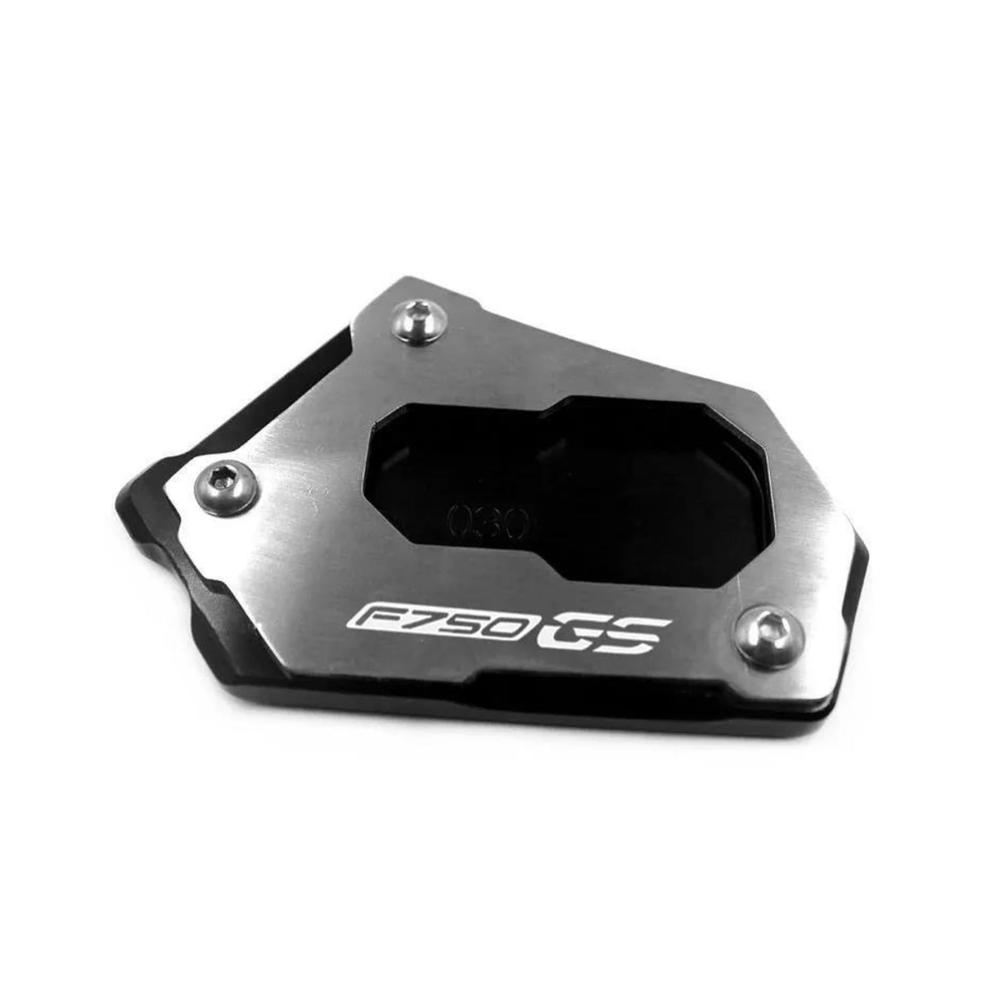 Motorrad Stützplatte CNC Kickstand Fuß Seitenständer Verlängerung für F850GS F750GS 2018 2019 2020 Schwarz Stützplatte Vergrößerung