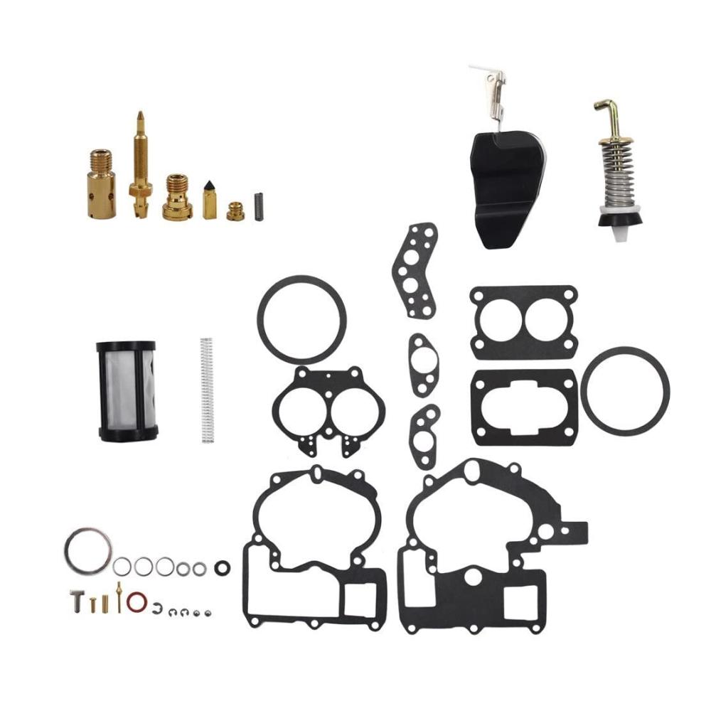 Vergaser Rebuild Kit 3302-804844002 für Mercruiser Marine 2-Barrel 3.0 4.3 5.0 - Hochwertiges Ersatzteil für Bootsmotoren einfache Installation
