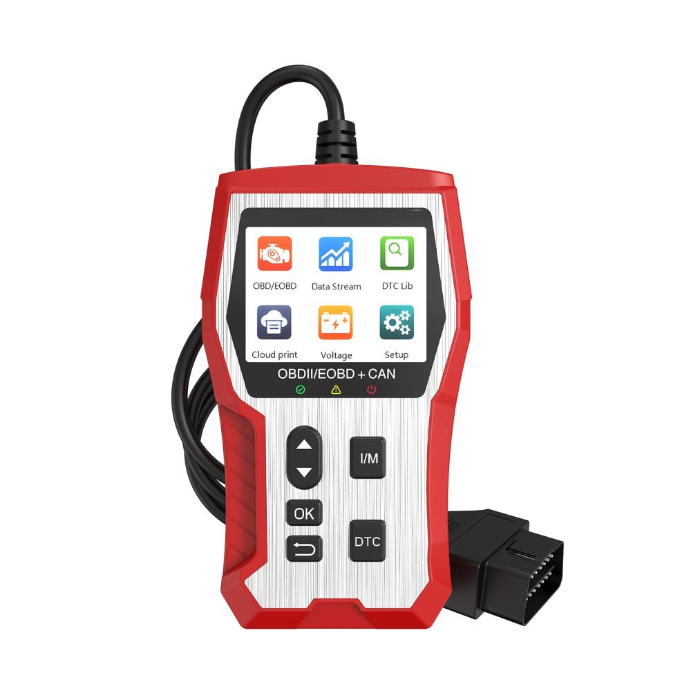 OBD-II Diagnosegerät Scanner für alle Fahrzeuge nach 2002 OBD2 Fehlerspeicher Auslesen EOBD Diagnosewerkzeug Auto Auslesegerät Rot
