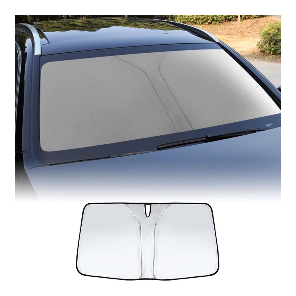 Sonnenschutz für VW Tiguan (5N) 2009-2016 - Faltbar UV-Schutz Frontscheibenabdeckung Silber Innen Sonnenblende Vorne Hochwertiger Frontscheiben-Sonnenschutz