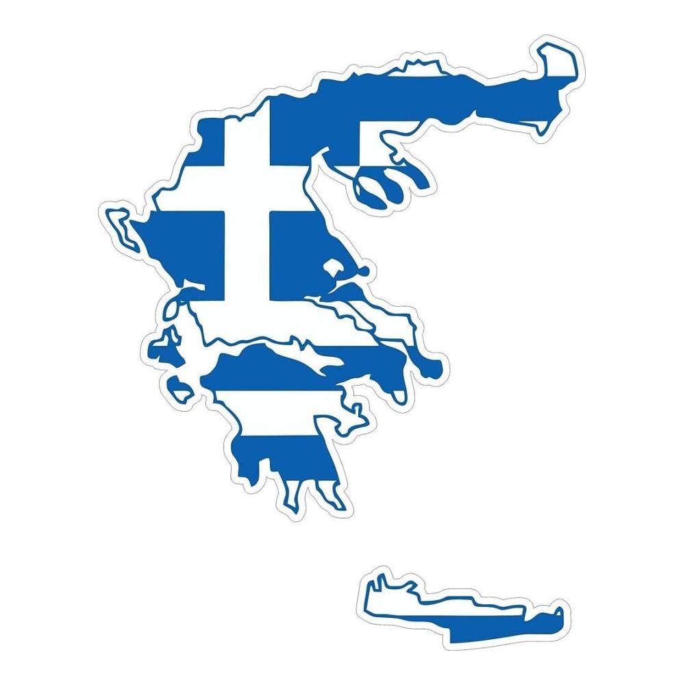 Xlnb Aufkleber für Auto und Motorrad Griechenland Flagge Vinyl Wandtattoo 18cm für MacBook Laptop und mehr griechisches Design Wetterfest