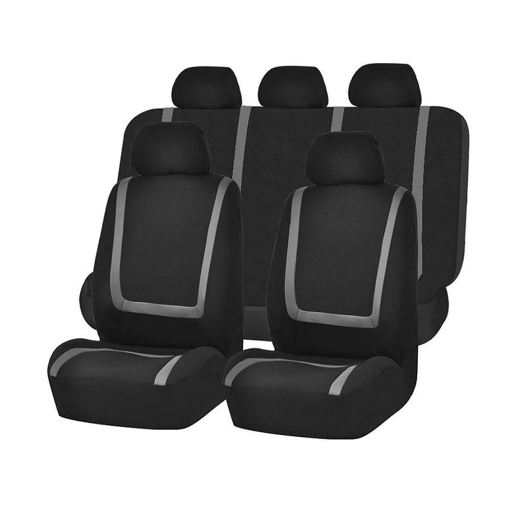 Sitzbezüge Set für Volkswagen VW Polo V GTI 2012-2017 5-Sitzer rutschfest langlebig Auto Sitzauflagen Set A/Gray Schutz und Komfort für Ihr Auto