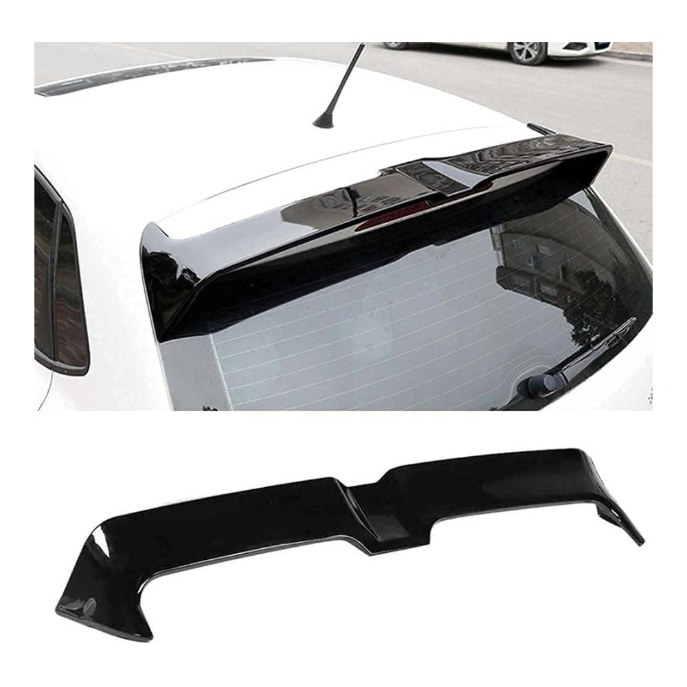 Heckspoiler für VW Polo 2010-2018 – ABS-Kunststoff Rear Wing Spoilerlippe Performance Tuning & Styling Rückspoiler für Fahrzeug-Modifikation & Zubehör