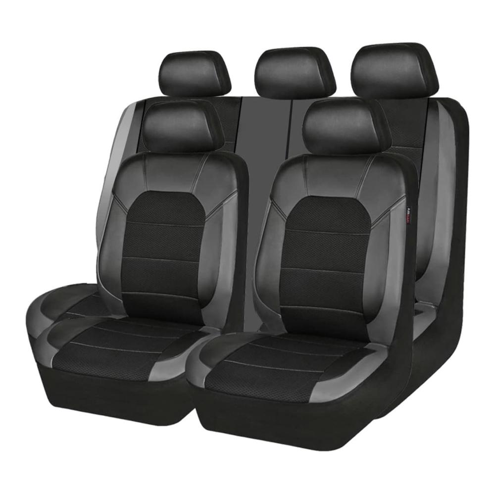 Auto Leder Sitzbezüge für Mercedes Benz S-Class S280 W220 S320 W220 S430L W220 S500 W220 S500L W220 5-Sitze Allwetter wasserdicht grau