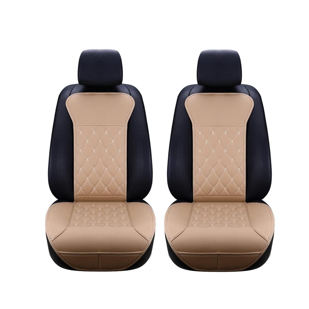 Universelle Sitzbezüge für Autos - Leder Sitzbezüge für Geländewagen und PKW Beige Strapazierfähig Einfache Installation Schutz & Komfort