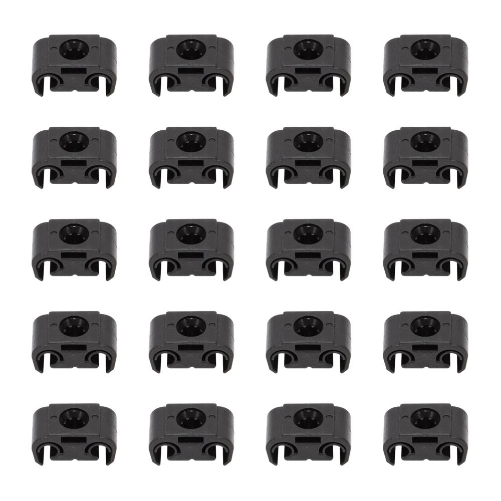 20 Stück Schlauchhalterungen Auto Bremsleitung Clip Doppelclip Bremsschlauch Halter für VW A4 S4 Bora Caddy Golf Polo Alhambra Arosa Cordoba Ibiza Schwarz
