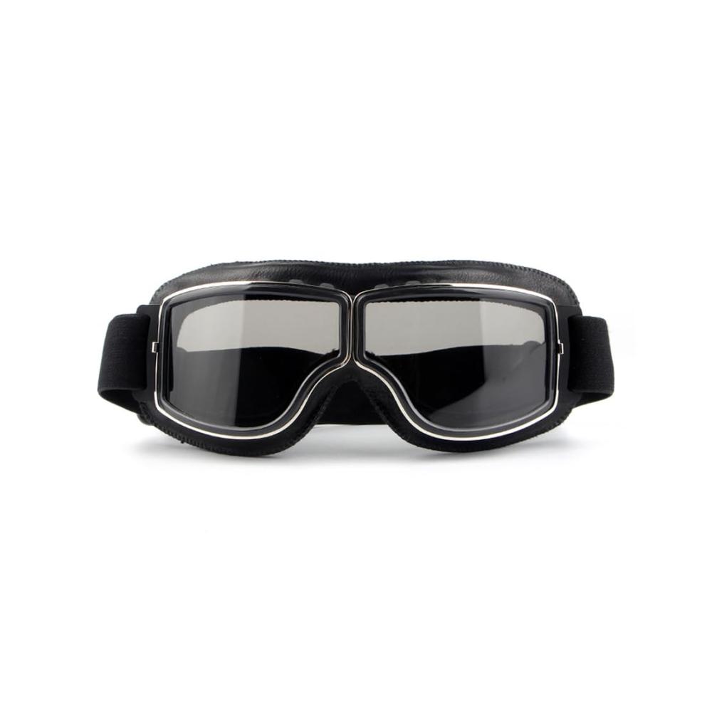 Motorradbrillen Retro UV-Schutz Fliegerbrille für Herren Damen Anti-Fog Windproof Dustproof Motocross Goggle Sonnenbrille Vintage Helmbrille