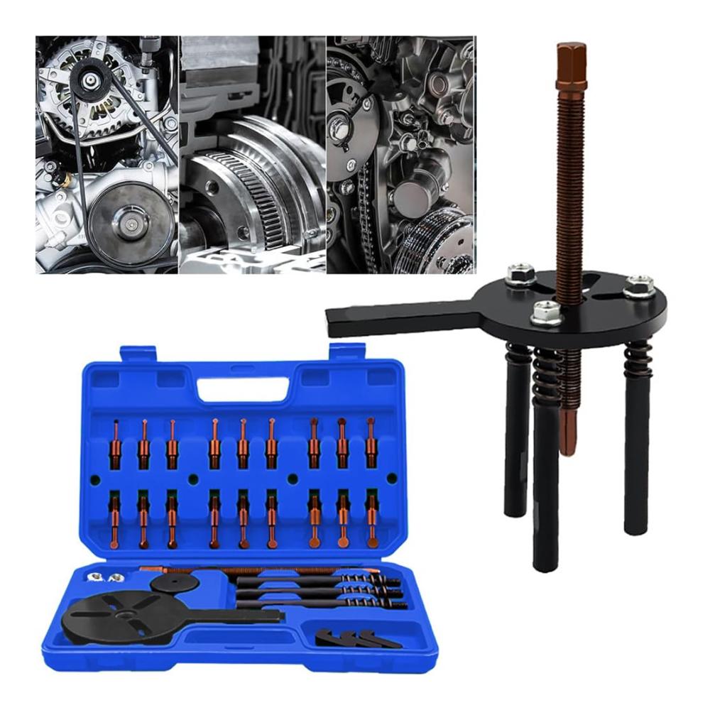 Lagerabzieher Set 33-in-1 – Multifunktionales Abzieher-Set für Mechanik und Auto 32-112mm 6 Abziehköpfe hochfest für Innenabzieher und Trennvorrichtung